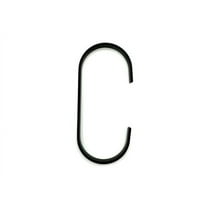 Nahanco C Shaped Hook Accessory Hanger, Black - 10 Count