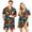 04#Light Blue, variant on Mens Allover Halloween Skull Pattern Sleepwear Set Trim Edge Button Front Shirt And Comfortable Home Lounge Shorts