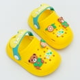 thumbnail image 2 of LIIPEE Boys Girls Sandals Summer Breathable Cartoon Closed Toe Non- Soft Sole On Water Shoes Kids Stylish Vacation Sandal,Yellow,9-12 Months, 2 of 4