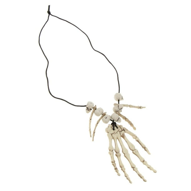 Collar de Hueso de la Mano de Halloween Yuyangstore 1 Pieza para Disfraces Decoración de Bricolaje