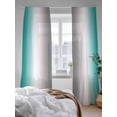 thumbnail image 3 of Sheer Curtains 96 Inches Long 2 Panels Set for Living Room, Teal Green Grey Semi Sheer Curtains for Windows, Gray Farmhouse Modern Rustic Voile Window Treatments Rod Pocket Curtain, 3 of 7