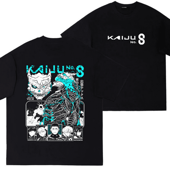 Kaiju No. 8 T-Shirts Short Sleeve Hibino Kafka Tee Shirt Kaiju Shirt Monster Movie T-Shirt