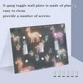 thumbnail image 3 of Yayeee Toggle Light Switch Wall Plate 3-Gang 6.37"x4.48" Decorative Outlet Cover, Neon Llamas Pattern, 3 of 7