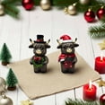 thumbnail image 5 of 2PCS Highland Cow Figurines Christmas Santa Candy Cane Highland Cow Gnomes Scottish Resin Statue Calf Lovers Gifts for Xmas Home Garden Kitchen Office Tiered Tray Table Decor, 5 of 7