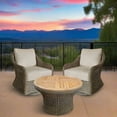 thumbnail image 4 of Padma's Plantation Capri Outdoor Swivel Chair Seminyak Sand in Naturral, 4 of 9