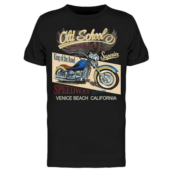 Old School, Speedway T-Shirt Men -Image by Shutterstock, Male 5X-Large