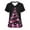 Multicolor V, variant on LSLJS Christmas Scrub Tops Women Plus Size V Neck T Shirts Casual Christmas Tree Printed Work Tops, Gift for Women, S-5XL