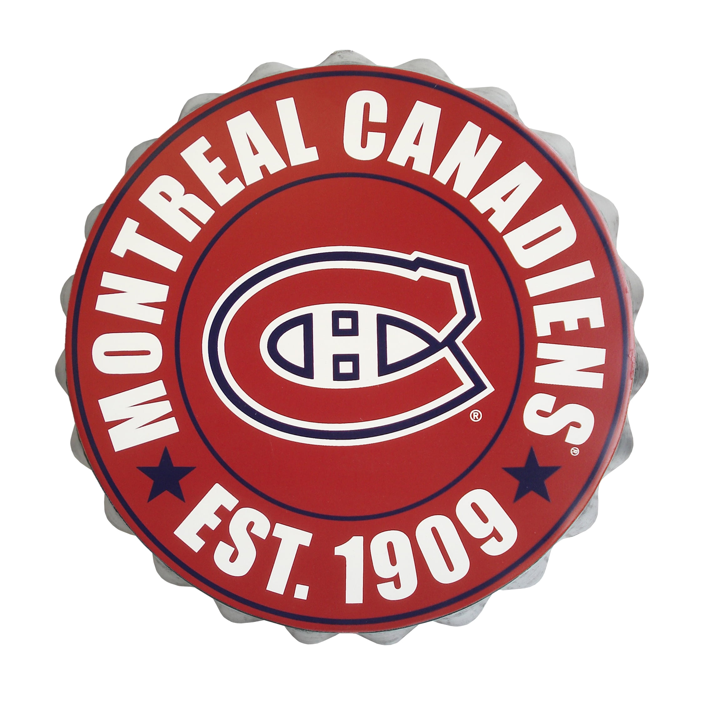 The canadiens have won 24 stanley cups the most in nhl history. Montreal Canadiens Logo : Forever Collectibles Montreal Canadiens Bottle Cap Wall Logo