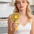thumbnail image 4 of Portable Handheld Fan, USB Rechargeable, Compact 8x7x17 cm, Quiet Motor, Strong Wind, Ergonomic Grip, Battery Powered, Lightweight for Summer Use and Outdoor Activities, 4 of 7