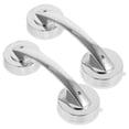 thumbnail image 3 of SHISUYAN 2 Pcs Portable Bathroom Suction Handle Bars Plastic Door Handles (Silver), 3 of 9