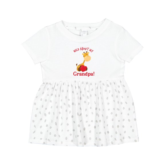 Inktastic Wild About My Grandpa Girls Baby Dress