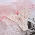 thumbnail image 1 of 428 Calzoncillos tipo camiseta de gasa sexys transparentes con diseño de fresa y cereza, ropa interior bonita para mujer, cintura baja para niñas, 1 of 6