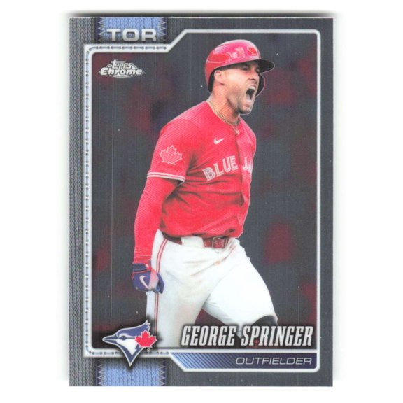 Collectible 2026 Topps Chrome #253 George Springer Toronto Blue Jays MLB Baseball Base Trading Card