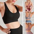 thumbnail image 4 of Women Sports Bra Wireless Hollow Out Mesh Racer Back Crop, 4 of 8