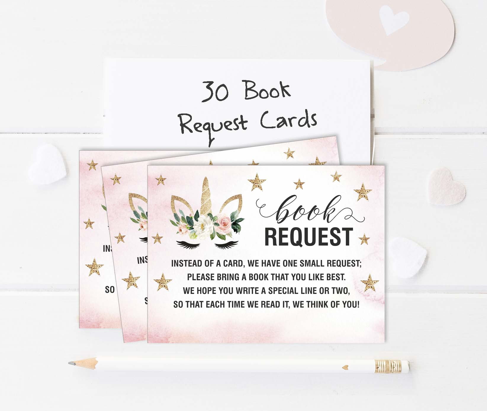 Inkdotpot 30 Books For Baby Shower Request Cards Bring A Book Instead Of A Card Gender Reveal Its a Girl Baby Shower Invitations Inserts Games