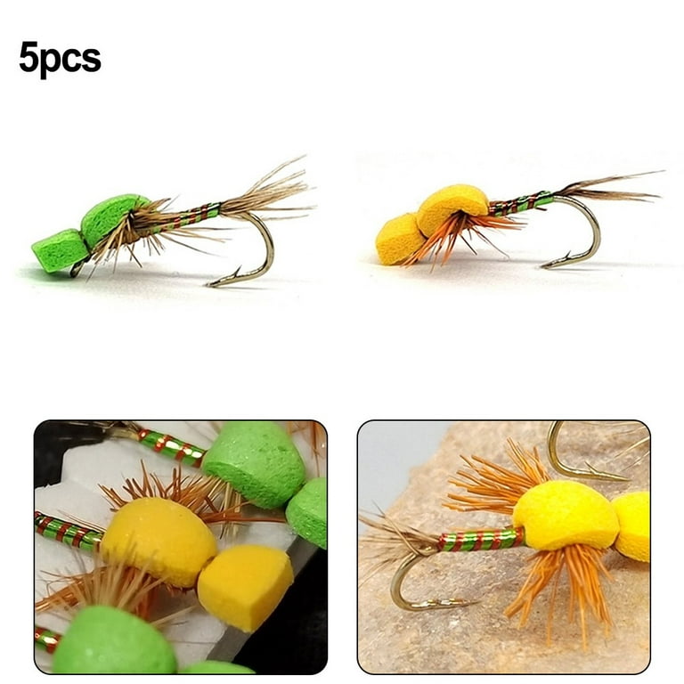Ana 5x Fly Fishing Bait Floating Dry Fly Mayfly Lure For Trout Salmon Bass  Catfish