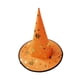 thumbnail image 1 of Sombrero de bruja de Halloween, sombrero de hechicera gótica de ala ancha, sombrero puntiagudo cómodo para Naranja, 1 of 9