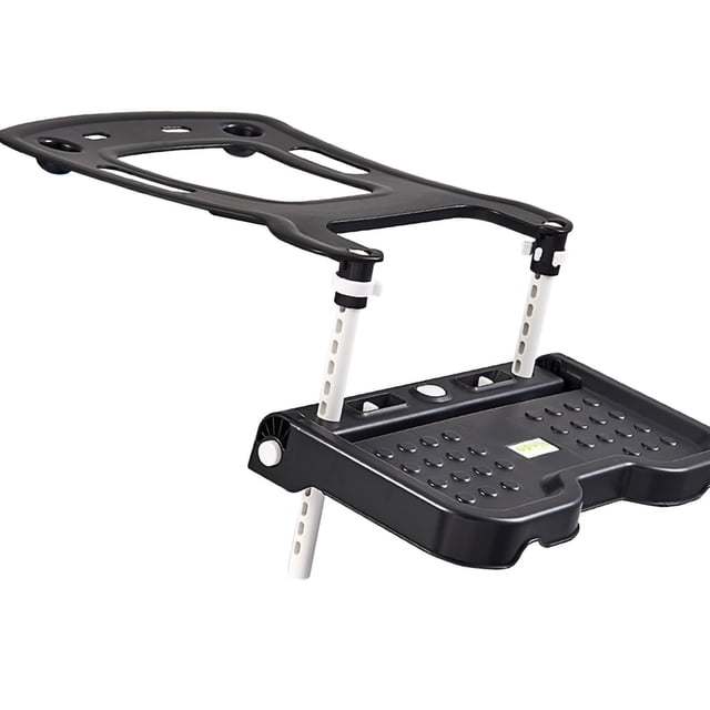 Soporte para reposapiés para niños, asiento de seguridad de coche infantil plegable, reposapiés, soporte para Pedal, estribo para bebé negro