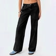 thumbnail image 2 of JULMCOMO Jeans for Women Low Rise Straight Leg Full Length Classic Baggy Jeans Loose Fit Casual Vintage Denim Pants with Pockets Black M, 2 of 5