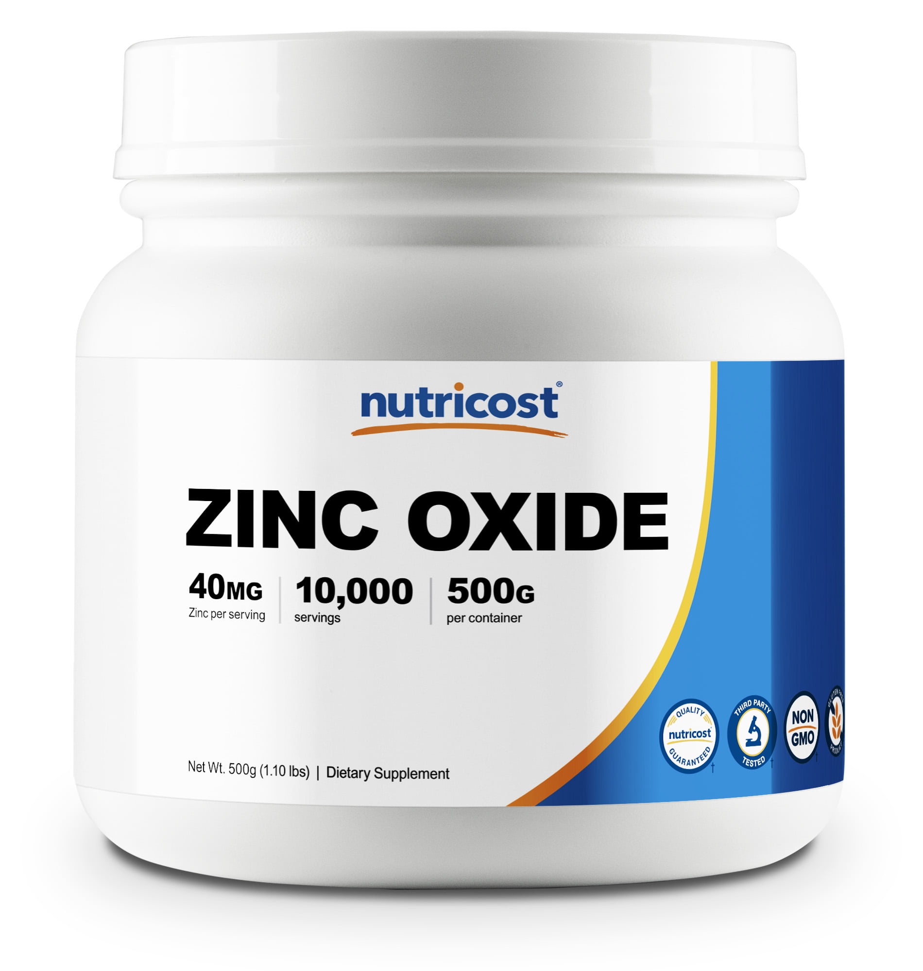 Nutricost, Pure Zinc Oxide Powder 500 G Non GMO and Gluten Free
