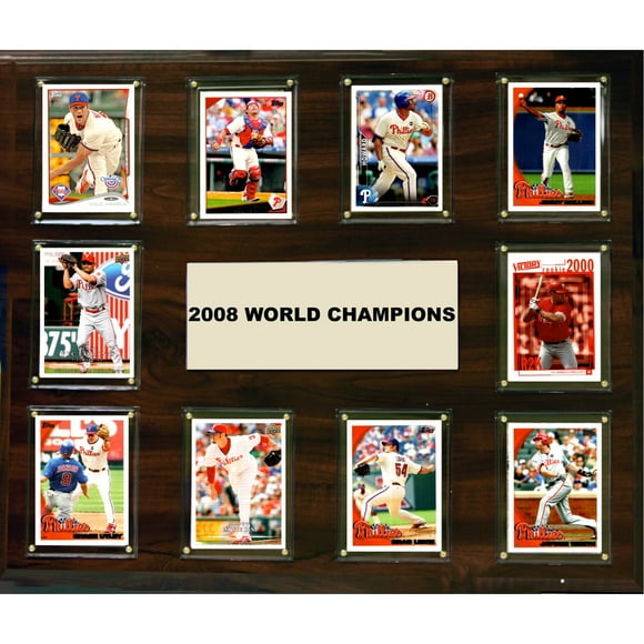 C&I Collectables 1518WS08 MLB 15"x18 Pouces Philadelphia Phillies 2008 World Series - Plaque 10 Cartes