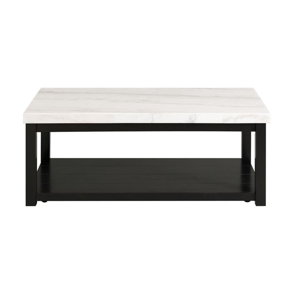 Belen Kox Evie White Marble Rectangle Coffee Table