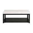 thumbnail image 4 of Picket House Furnishings Table Basse Rectangulaire en Marbre Evie, Blanc/noir, 4 of 10