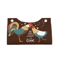 thumbnail image 2 of Fuzoiu Rooster And Chicken Print Tissue Box Cover, PU Leather Tissue Holder,Decorative Facial Paper Organizer for Bathroom Living Room Bedroom Countertop Office Desk Car Home, 2 of 7