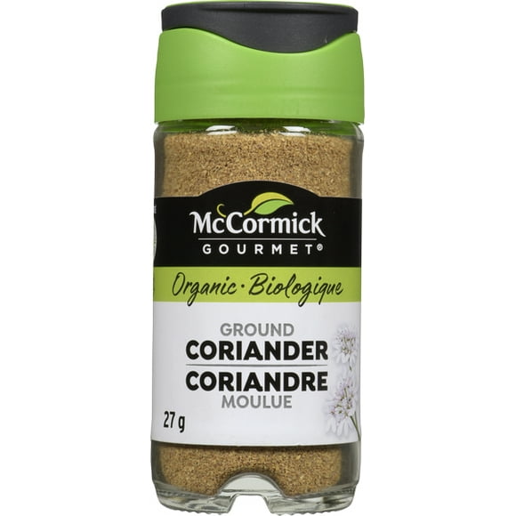McCormick Gourmet, New Bottle, Premium Quality Natural Herbs & Spices, Organic Ground Coriander, 27g