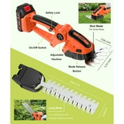 YAHHU Cordless Hedge Trimmer, 3 in 1 Handheld Electric Grass Trimmer , Trimmer for Bush,Tree, Garden, Patio and Lawn