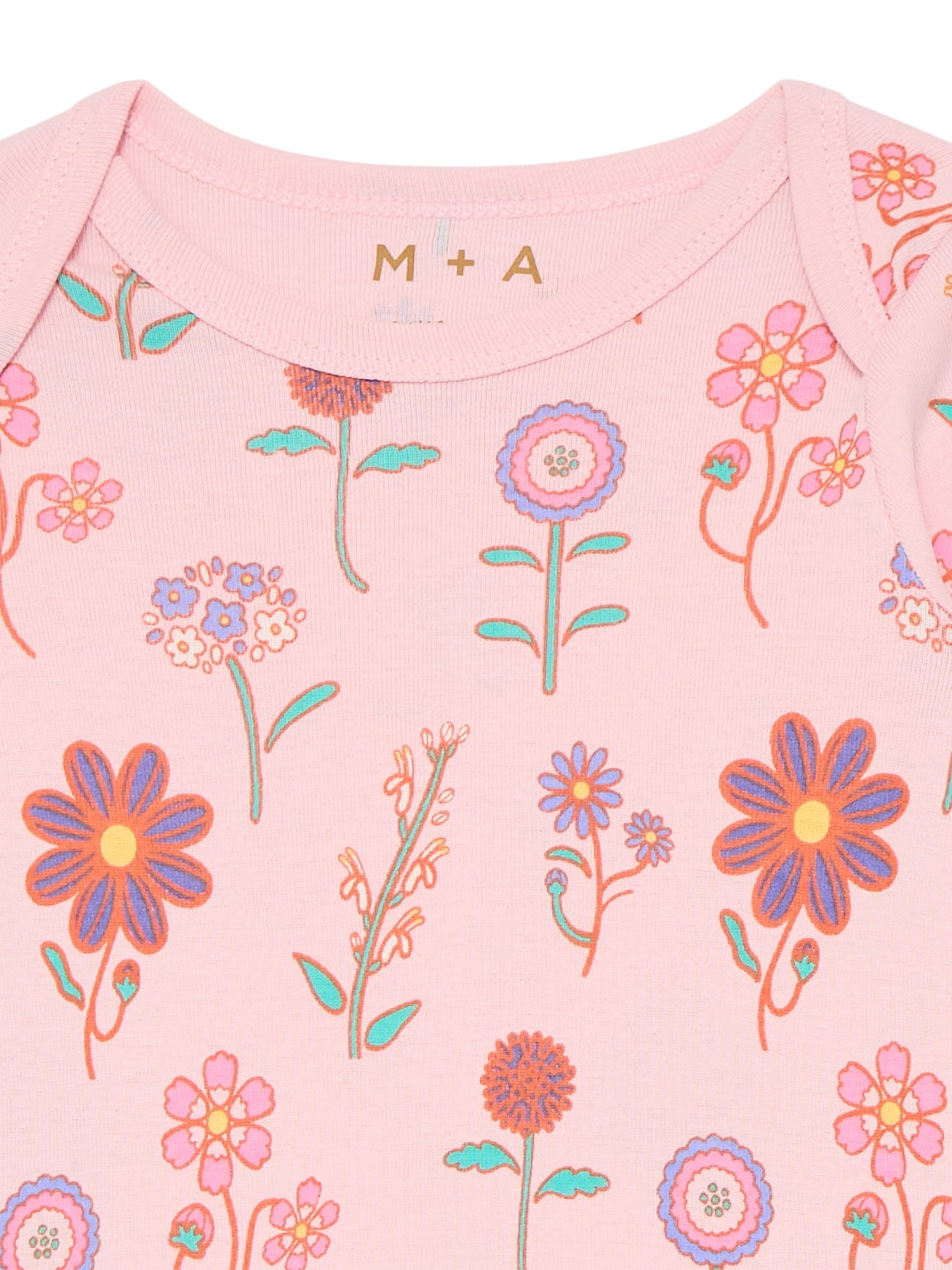M+A by Monica + Andy Baby Girls Organic Cotton First Moves Set, 2-Piece, Sizes 0M-24M