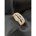 thumbnail image 6 of Pave 0.95 Cts Round Baguette Cut Genuine Diamonds Five-Row Band Ring In 14K Rose Gold, 6 of 13