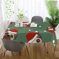 thumbnail image 6 of SKYSONIC Santa Claus Tablecloth Waterproof Washable Polyester Square Table Cover Durable Tablecloth for Kitchen Dining Table Party Decor (54 X 54 Inch), 6 of 7