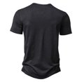 thumbnail image 3 of SWSMCLT Men's Short Sleeve Top Soft Polo Thin Button Casual Tee T Shirt Basic Cool Slim Fit Summer Cotton Comfy Black Small, 3 of 3