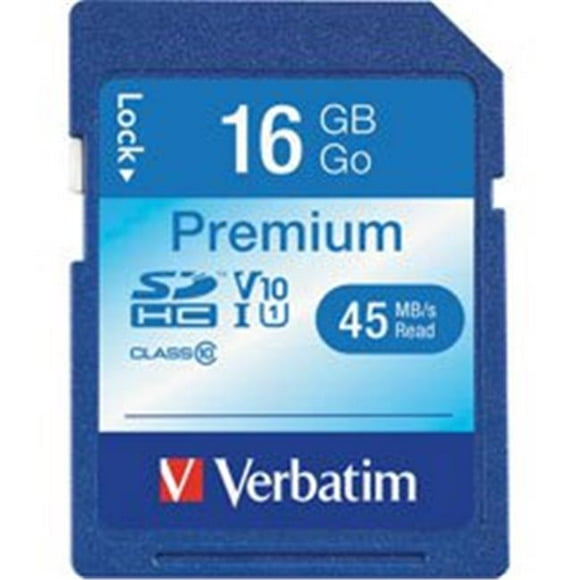 Verbatim VER96808BX Premium SDHC Cards - Blue