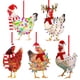 thumbnail image 1 of Bufanda de Navidad JAMW 5 uds decoración navideña de Pollo para vacaciones 8x8cm, 1 of 5