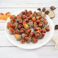thumbnail image 5 of Vnanda 50Pcs Artificial Fake Nutty Craft Acorns with Natural Cap Simulation Fruit Props for Vase Filler Home House Autumn Favor Thanksgiving Day Christmas Wedding Decor, 5 of 7