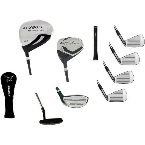 AGXGOLF Mens Left Hand Tour EX Edition Golf Club Set wOverSize 460cc Driver + 5 Wood & 7
