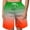 Orange, variant on Swim trunks for men Men's Gradient Swim Shorts Summer Quick Dry Pocket Beach Shorts Hawaiian Shorts