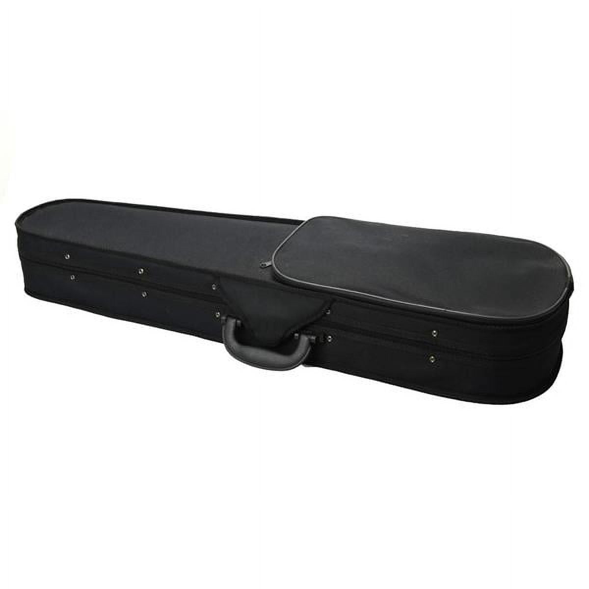 GV102 4/4 Solid Wood EQ Violin Set with Case, Bow, Shoulder Rest & Tuner - Electric Acoustic Violin for Beginners to Advanced (Black)