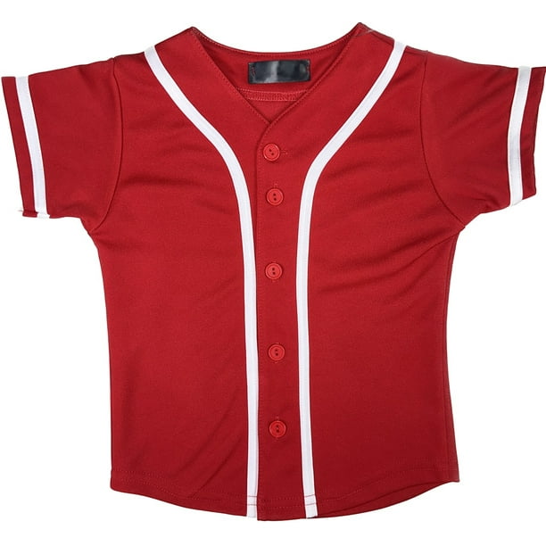 DIGITMON Kids Baseball Jersey Button Down Premium Hip Hop T Shirts