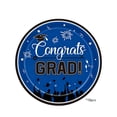 thumbnail image 2 of QuanTara Graduation Party Supplies – Cap-Themed Paper Plates & Tablecloth Set, Disposable Blue Graduation Decorations for Celebrations, 2 of 6