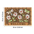 thumbnail image 3 of Tapis de Sol Marron Imprimé Fleurs Printemps et Été, 3 of 5