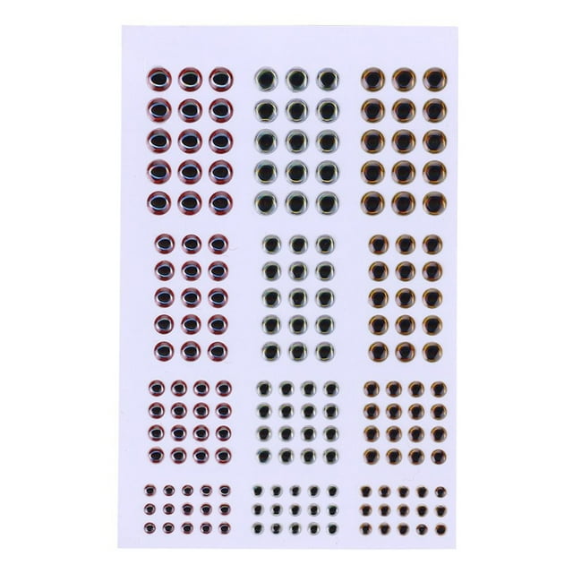 183 Pcs/lot Fishing Lure Eyes Holographic 3D 3-6mm Artificial Fish Eyes Sticker