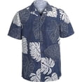 thumbnail image 4 of Nuevas camisetas hawaianas de moda para hombre y mujer, camisetas informales con estampado de hojas para vacaciones al aire libre, ropa para mujer, blusa con solapa, 4XL, 4 of 4