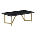 thumbnail image 1 of Table Basse en Bois Noir avec Pieds Peints Dorés, 1 of 2