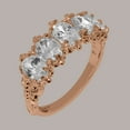 thumbnail image 2 of LBG British Made 18k Rose Gold Cubic Zirconia Womens Eternity Ring - 33 size options - Size 7.75, 2 of 8
