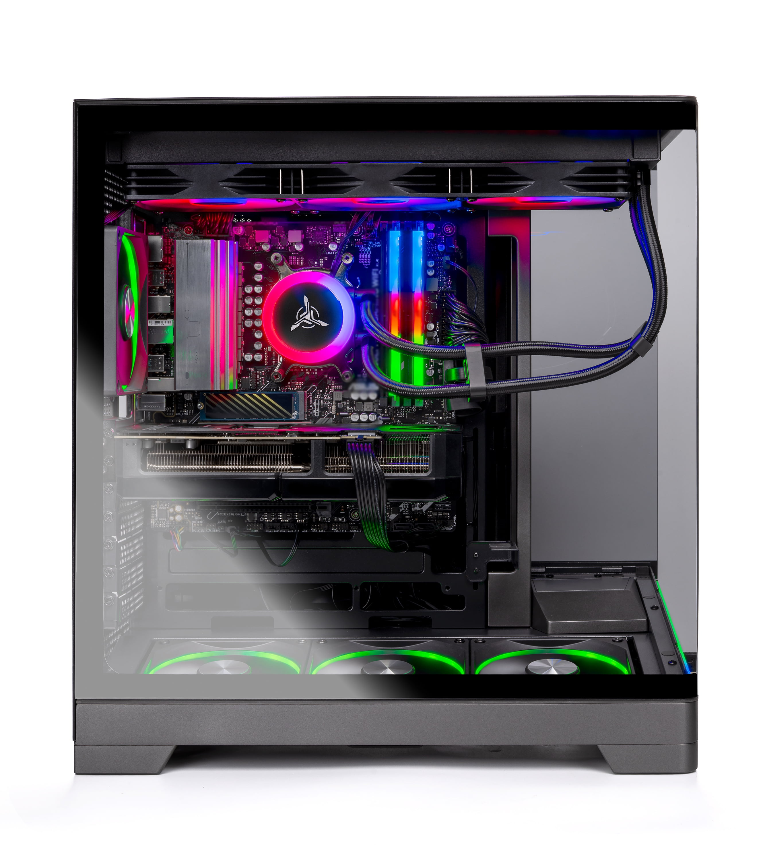 Skytech Gaming Harpy Gaming PC, AMD Ryzen 7 7800X3D 4.2GHz, NVIDIA RTX 5070 12GB VRAM, 1TB Gen4 NVMe SSD, 32GB DDR5 RAM 6000, 850W GOLD ATX 3 PSU, 360 ARGB AIO , WI-FI 5, Windows 11, Desktop
