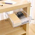 thumbnail image 1 of Caja de almacenamiento con cajón debajo de la mesa, colgante oculto para dormitorio, mesa de oficina, mesa sin perforar, clasificación inferior, 1 of 5