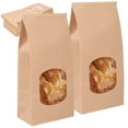 thumbnail image 3 of Wekvgz 50pcs Bakery Bags Paper Food Packaging Bag with Clear Window Reusable Cookie Bags Multipurpose Bread Toast Bags DIY Paper Bags for Candy Bread Sandwiches Coffee Beans 4.7x2.6x9.7 inch, 3 of 10
